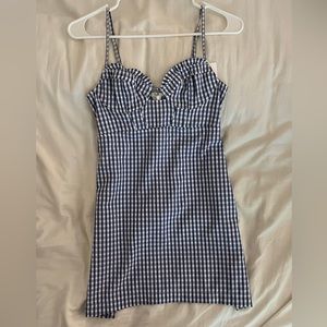 NWT! Urban outfitters blue gingham mini dress
